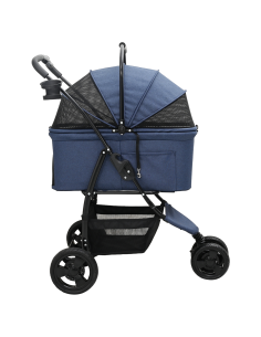 Passeggino pieghevole per animali Blu 78 x 54 x 101 cm