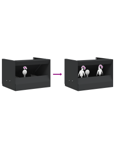 Scatola per trappole per proiettili Nero 29 x 22 x 20 cm