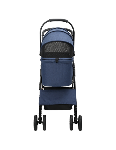 Passeggino pieghevole per animali Blu 81 x 47 x 99 cm