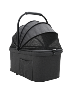 Passeggino pieghevole per animali Nero 81 x 47 x 99 cm 2