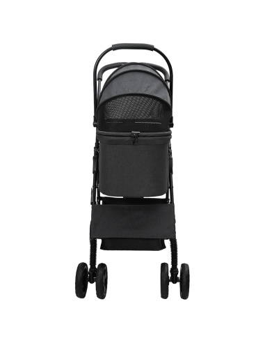 Passeggino pieghevole per animali Nero 81 x 47 x 99 cm