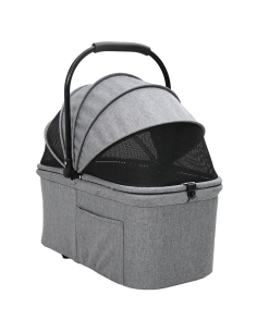 Passeggino pieghevole per animali Grigio 81 x 47 x 99 cm 2