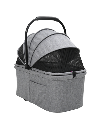 Passeggino pieghevole per animali Grigio 81 x 47 x 99 cm