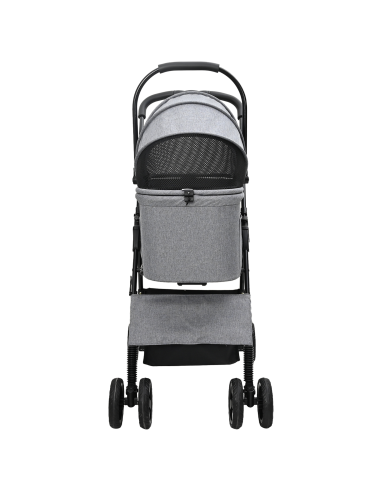 Passeggino pieghevole per animali Grigio 81 x 47 x 99 cm