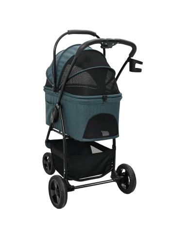Passeggino pieghevole per animali Verde 78 x 54 x 101 cm