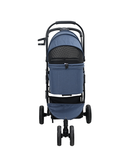 Passeggino pieghevole per animali Blu 78 x 54 x 101 cm