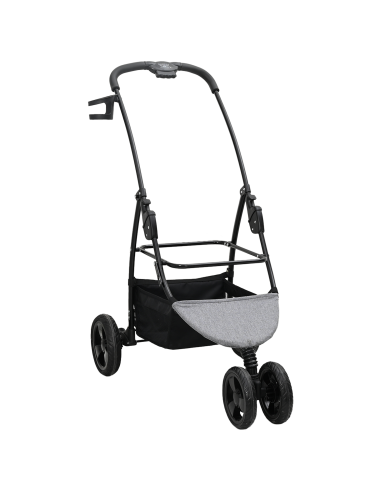 Passeggino pieghevole per animali Grigio 78 x 54 x 101 cm