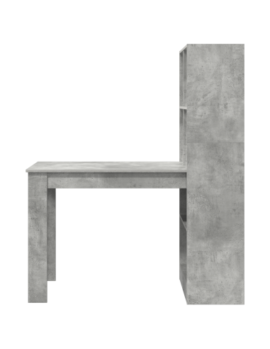 Scrivania Grigio cemento 122 x 67 x 145 cm Legno multistrato