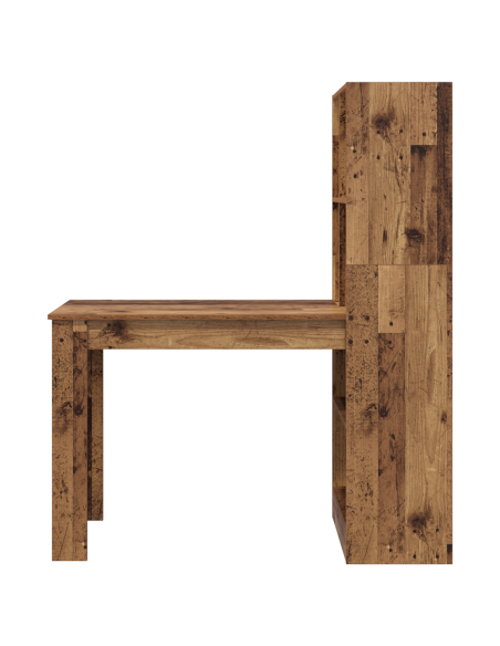 Scrivania con lo scaffale con archiviazione Legno vecchio 122 x 67 x 145 cm