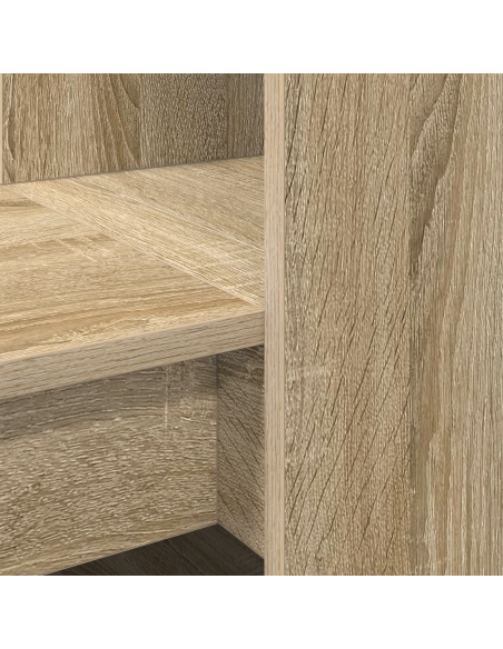 Scrivania con lo scaffale con archiviazione rovere sonoma 122 x 67 x 145 cm