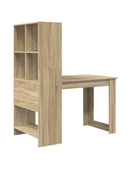 Scrivania con lo scaffale con archiviazione rovere sonoma 122 x 67 x 145 cm
