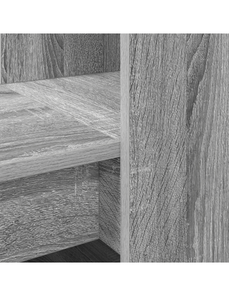 Scrivania con lo scaffale con archiviazione Grigio Sonoma 122 x 67 x 145 cm