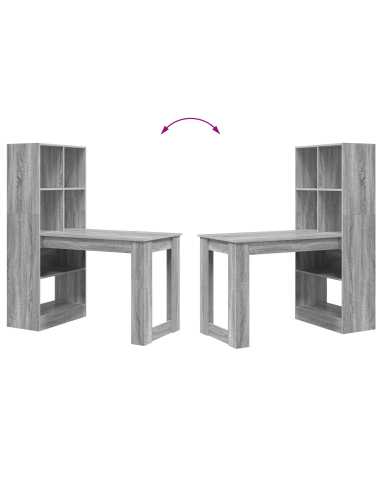 Scrivania Grigio Sonoma 122 x 67 x 145 cm Legno multistrato