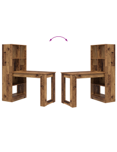 Scrivania Legno vecchio 122 x 67 x 145 cm Legno multistrato 2