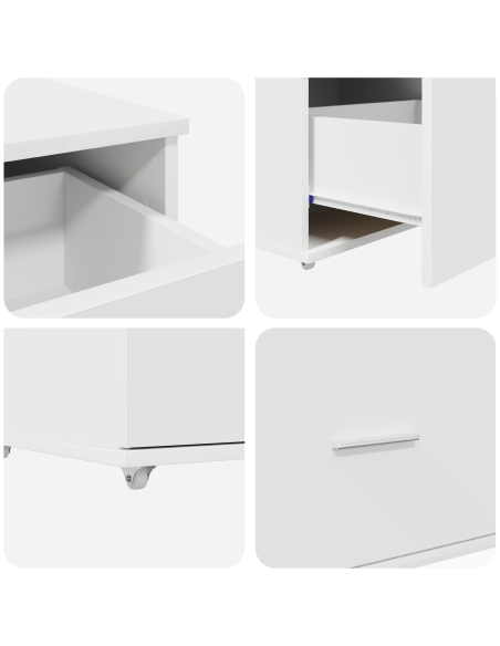 Scrivania Bianco 131.5 x 50 x 106.5 cm Legno multistrato