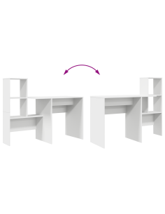 Scrivania Bianco 131,5 x 50 x 106,5 cm Legno multistrato 2