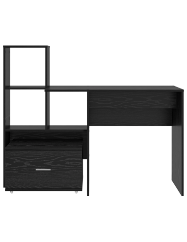 Scrivania Rovere Nero 131,5 x 50 x 106,5 cm Legno multistrato