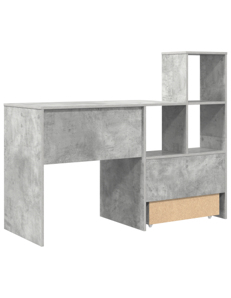 Scrivania con cassetto Grigio cemento 131,5 x 50 x 106,5 cm
