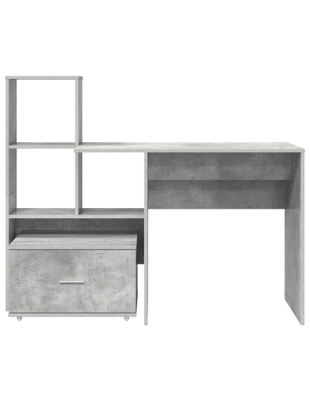 Scrivania con cassetto Grigio cemento 131,5 x 50 x 106,5 cm