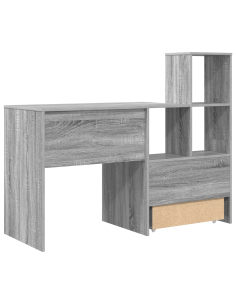 Scrivania Grigio Sonoma 131,5 x 50 x 106,5 cm Legno multistrato 2