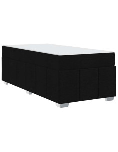 Struttura del letto con materasso Nero 90 x 200 cm Tessuto