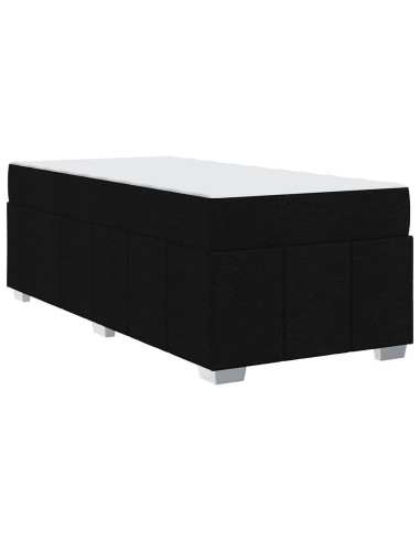 Struttura del letto con materasso Nero 90 x 200 cm Tessuto