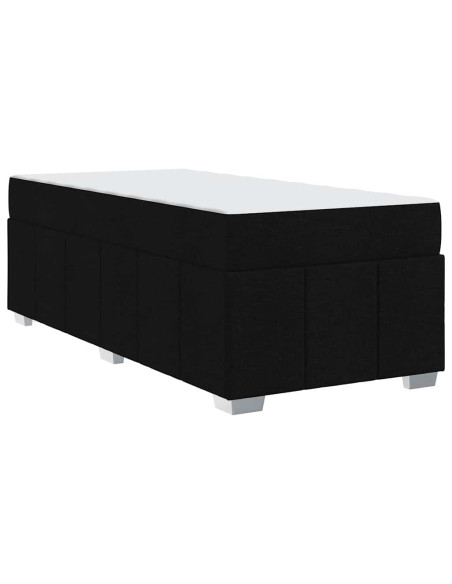 Struttura del letto con materasso Nero 90 x 200 cm Tessuto