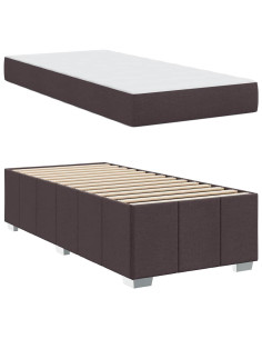 Struttura del letto Marrone Scuro 90 x 200 cm Tessuto