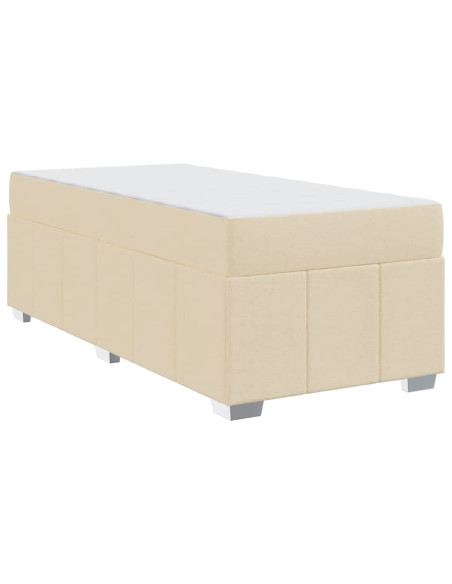 Struttura del letto con materasso Crema 80 x 200 cm Tessuto