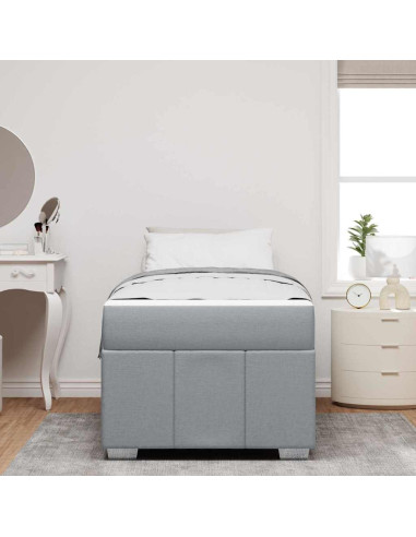 Struttura del letto Grigio chiaro 90 x 190 cm Tessuto