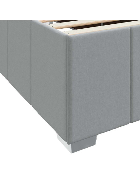 Struttura del letto Grigio chiaro 90 x 200 cm Tessuto