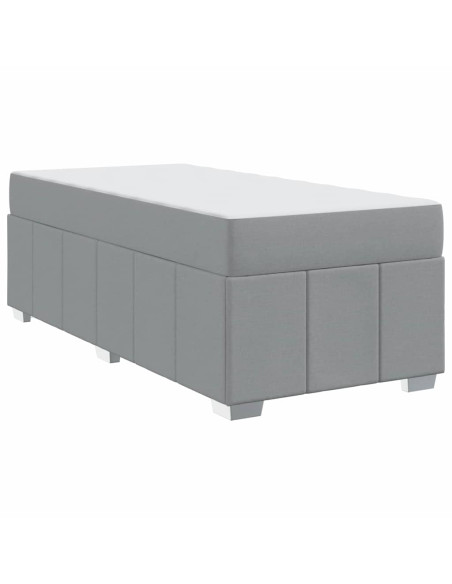 Struttura del letto Grigio chiaro 90 x 200 cm Tessuto