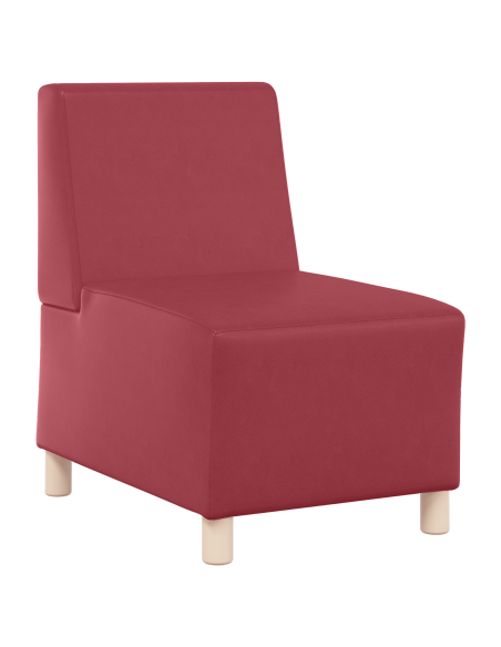Poltrone Divano 3 pcs Rosso vino 55 x 74 x 82 cm