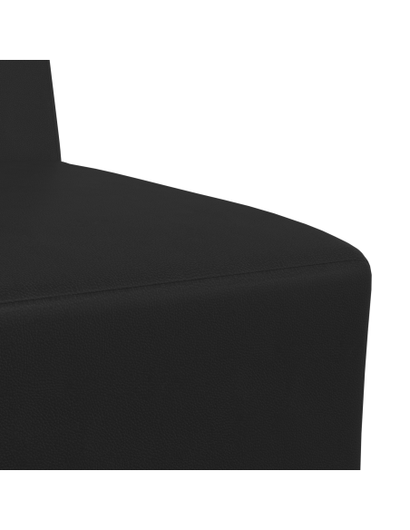 Poltrone Divano 3 pcs Nero 55 x 74 x 82 cm Pelle sintetica