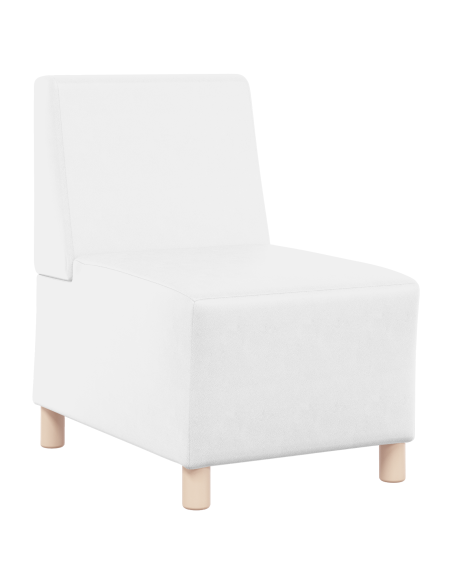 Poltrone Divano 3 pcs Bianco 55 x 74 x 82 cm Pelle sintetica
