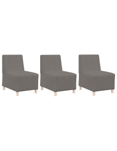 Unità di Divano Modulare Senza Braccioli 3 pcs Grigio chiaro 2