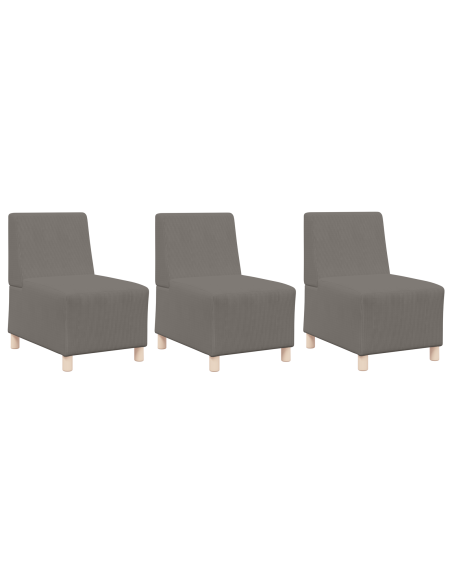 Sofa Chiar 3 pcs Grigio chiaro 55 x 74 x 82 cm