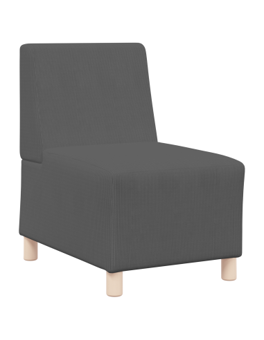 Unità di Divano Modulare Senza Braccioli 3 pcs Grigio scuro