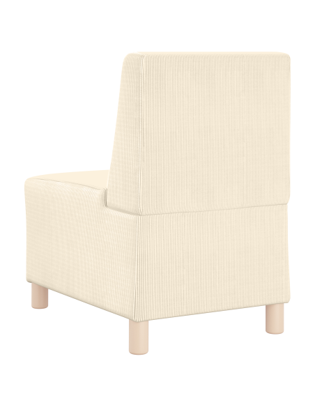 Unità di Divano Modulare Senza Braccioli 3 pcs Crema