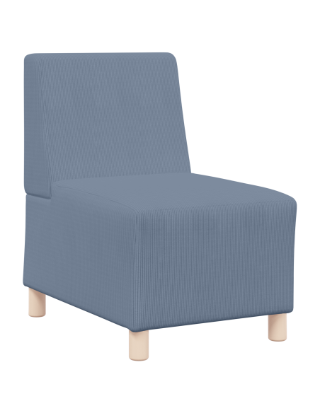Sofa Chiar 3 pcs Blu 55 x 74 x 82 cm Tessuto in velluto a coste