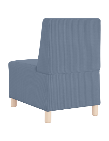 Sofa Chiar 3 pcs Blu 55 x 74 x 82 cm Tessuto in velluto a coste