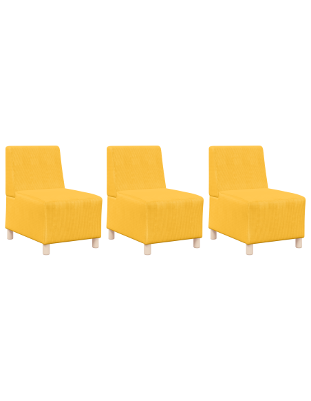 Sofa Chiar 3 pcs Giallo chiaro 55 x 74 x 82 cm