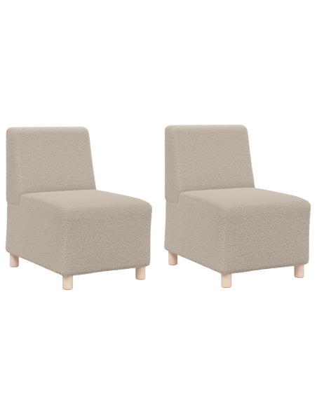Sofa Chiar 2 pcs Grigio chiaro 55 x 74 x 82 cm