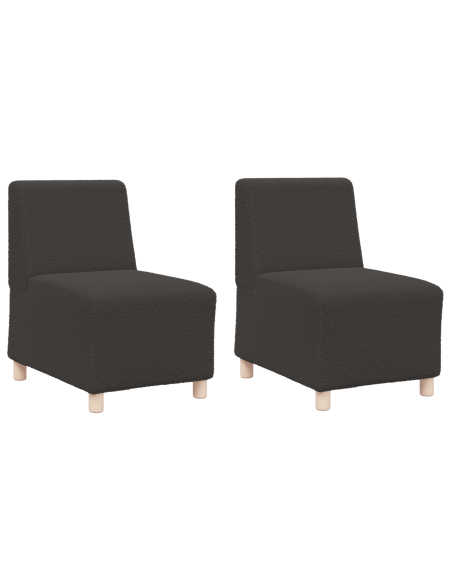 Sofa Chiar 2 pcs Grigio scuro 55 x 74 x 82 cm
