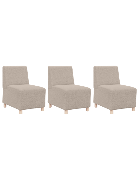 Sofa Chiar 3 pcs Grigio chiaro 55 x 74 x 82 cm