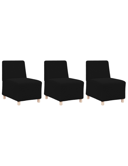 Sofa Chiar 3 pcs Nero 55 x 74 x 82 cm