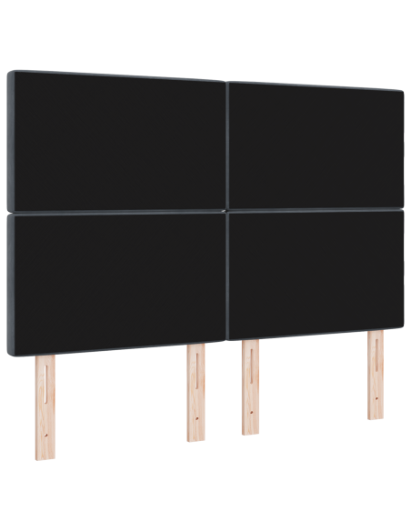 Testiera LED con testiera Grigio scuro 144 cm Poliestere