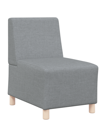 Poltrona Divano Grigia Chiara 55 cm Tessuto 2 pcs Grigio chiaro
