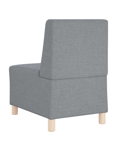 Poltrona Divano Grigia Chiara 55 cm Tessuto 2 pcs Grigio chiaro