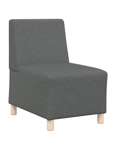 Unità di Divano Modulare Senza Braccioli 2 pcs Grigio scuro